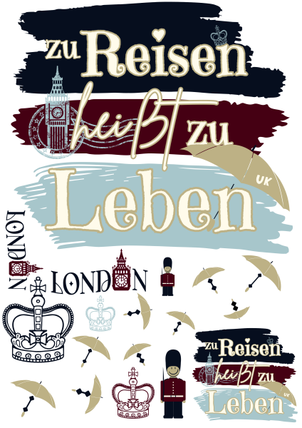 Bügelbild Zu Reisen heißt zu leben
